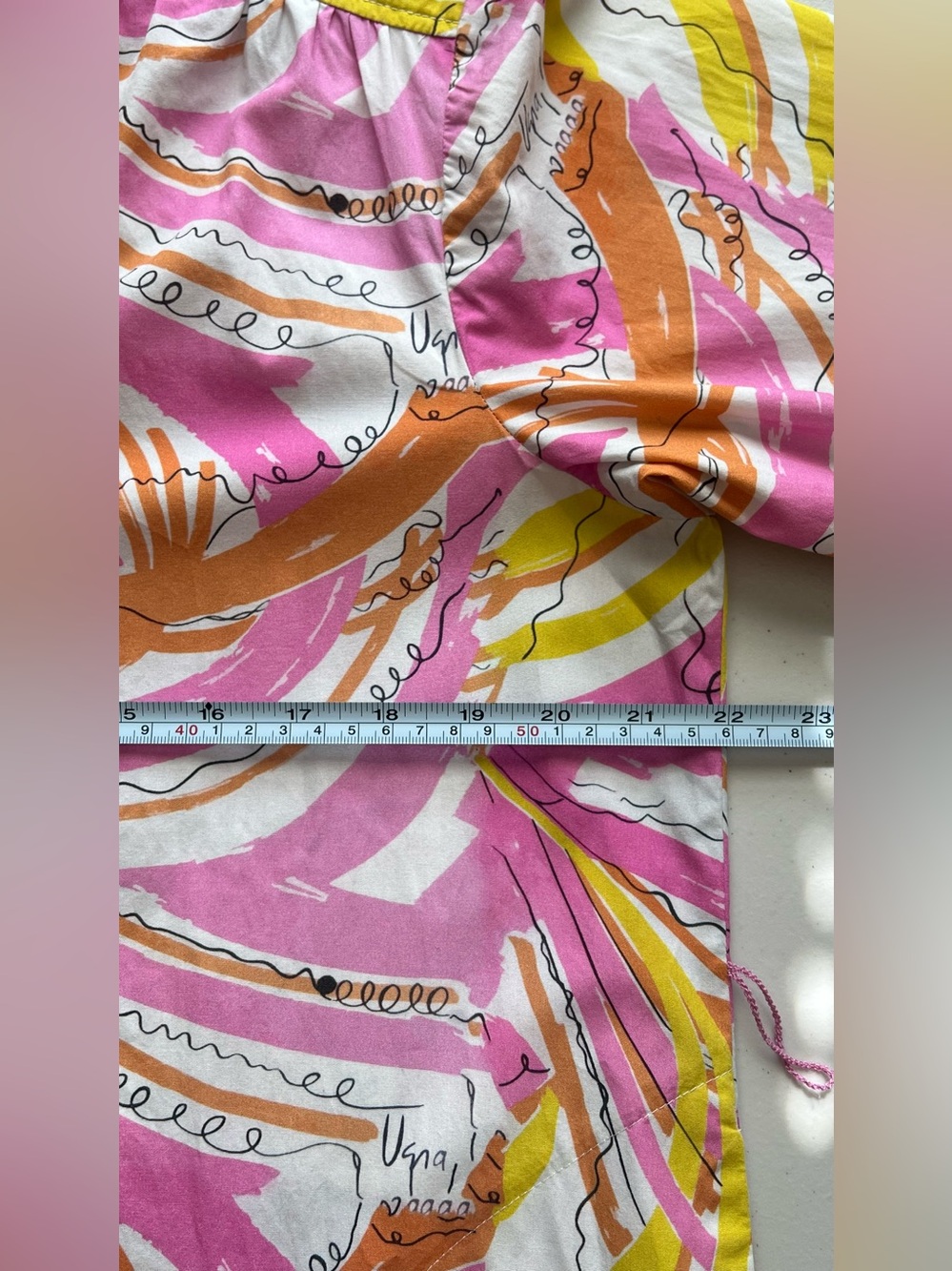 Vera for Anthropologie Confetti Midi Shirt Dress Pink Abstract Print S - Picture 9 of 15